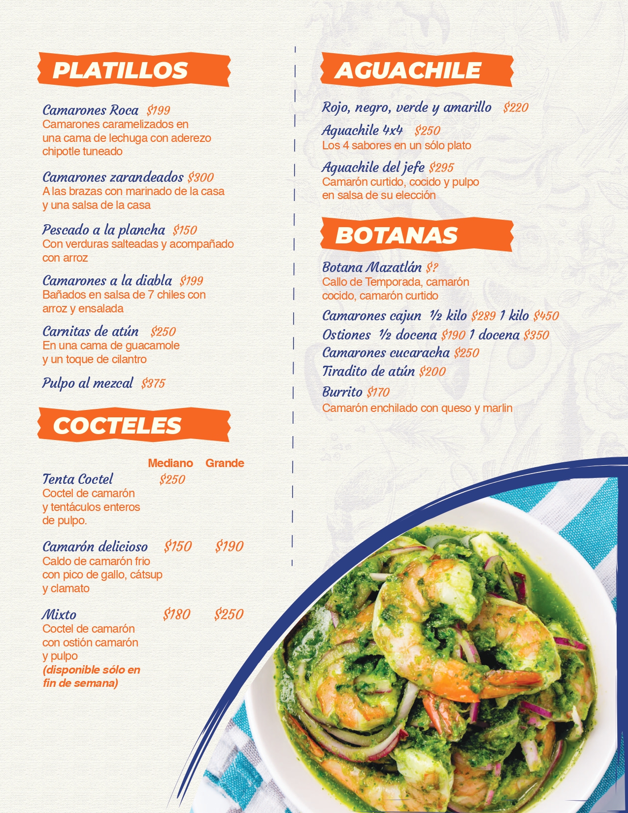 Menu Terraza35